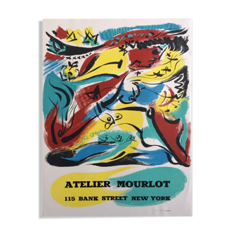 André Masson “Bank Street” Atelier Mourlot Ltd New York, 1967. Original exhibition poster