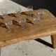Set of 5 mini liqueur glasses on a stem H10 D8