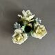 Rose porcelain barbotine candlestick - Capodimonte Italy - Ref 1378