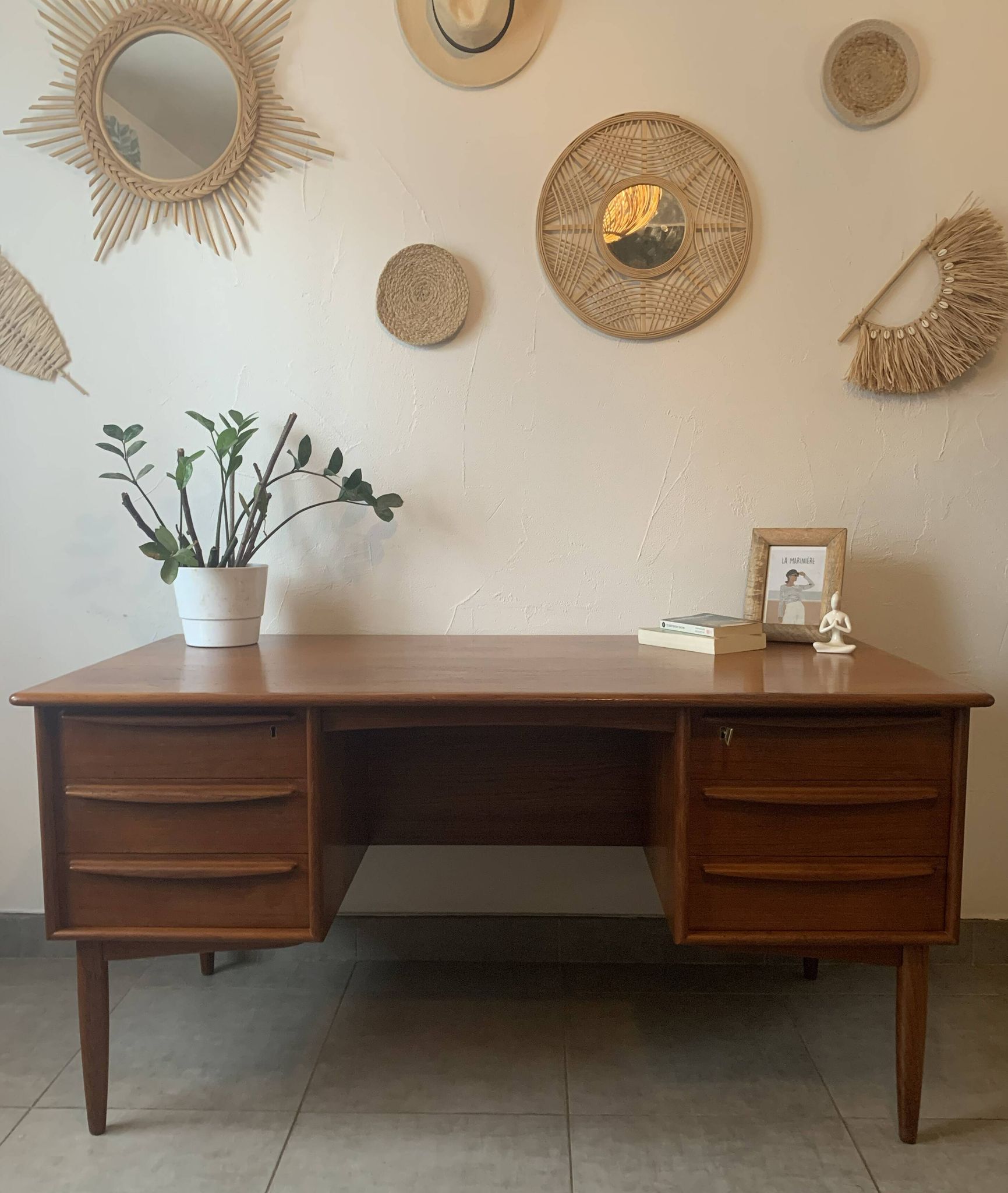 Bureau danois Falster en Teck par Svend Madsen, années 60