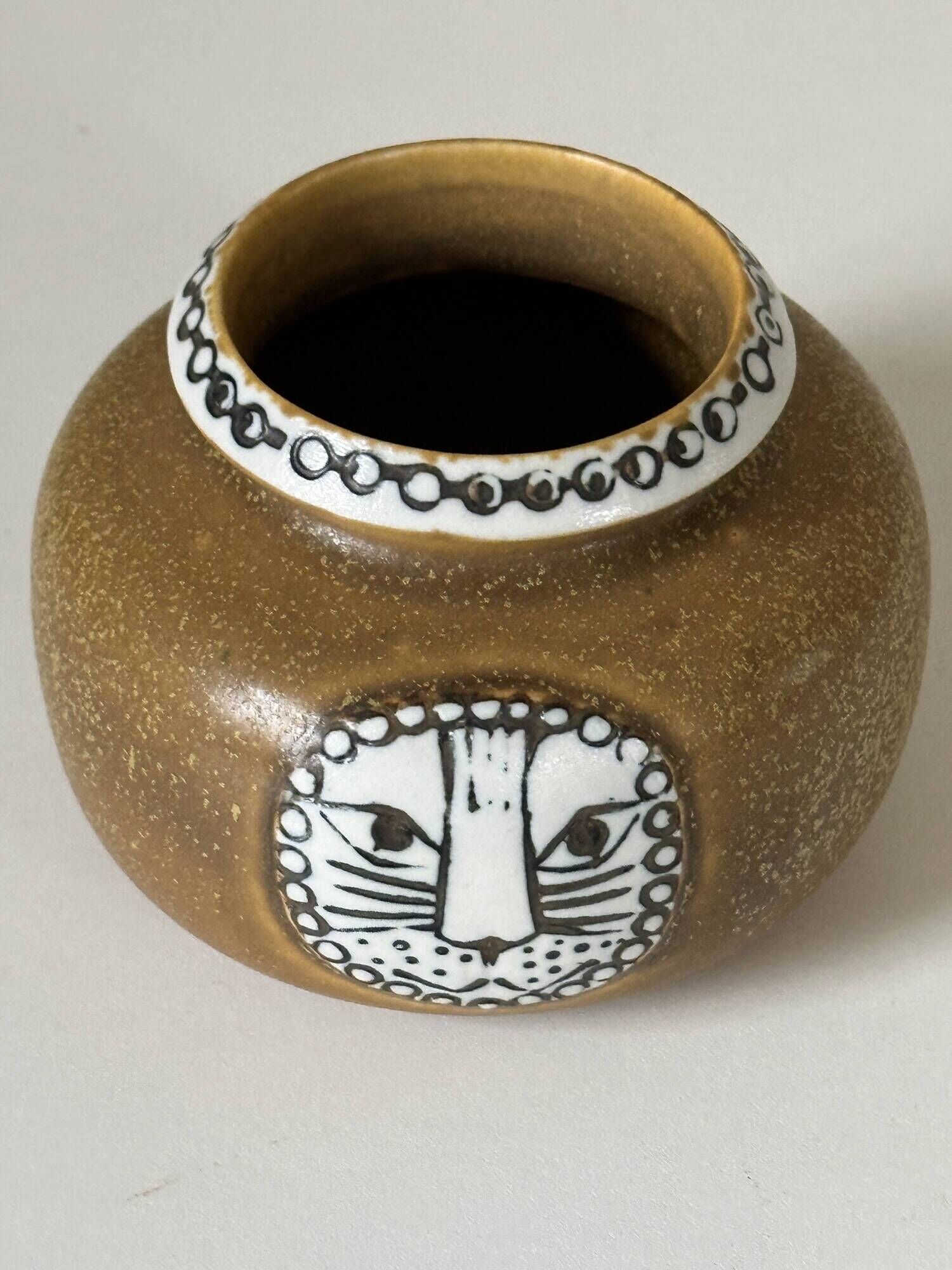 Vase céramique Lisa Larson Gustavsberg design années 60