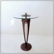 Vincent wegnez sculptural bronze and glass console table - belgium 20th