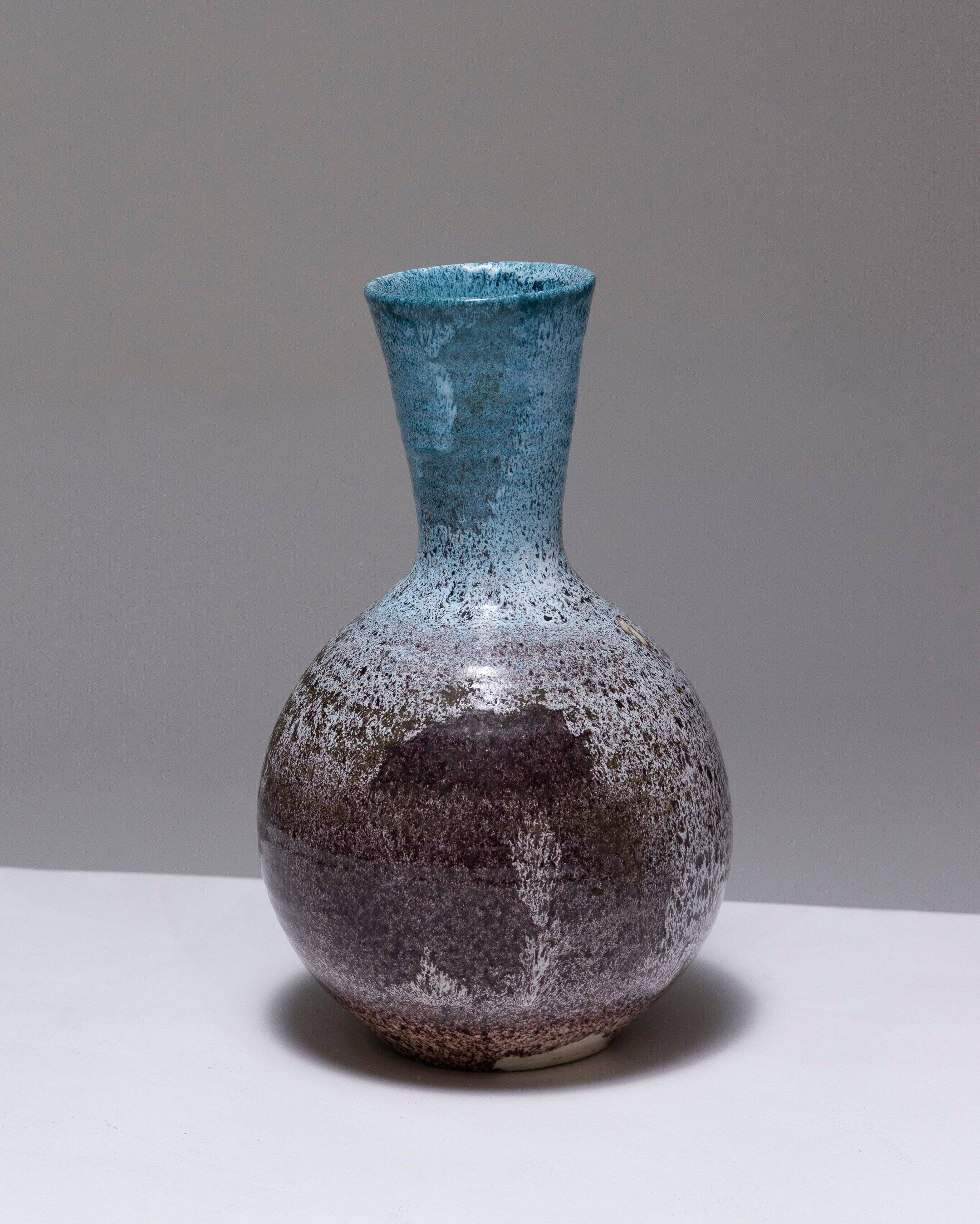 Vase en faïence accolay, 1950s