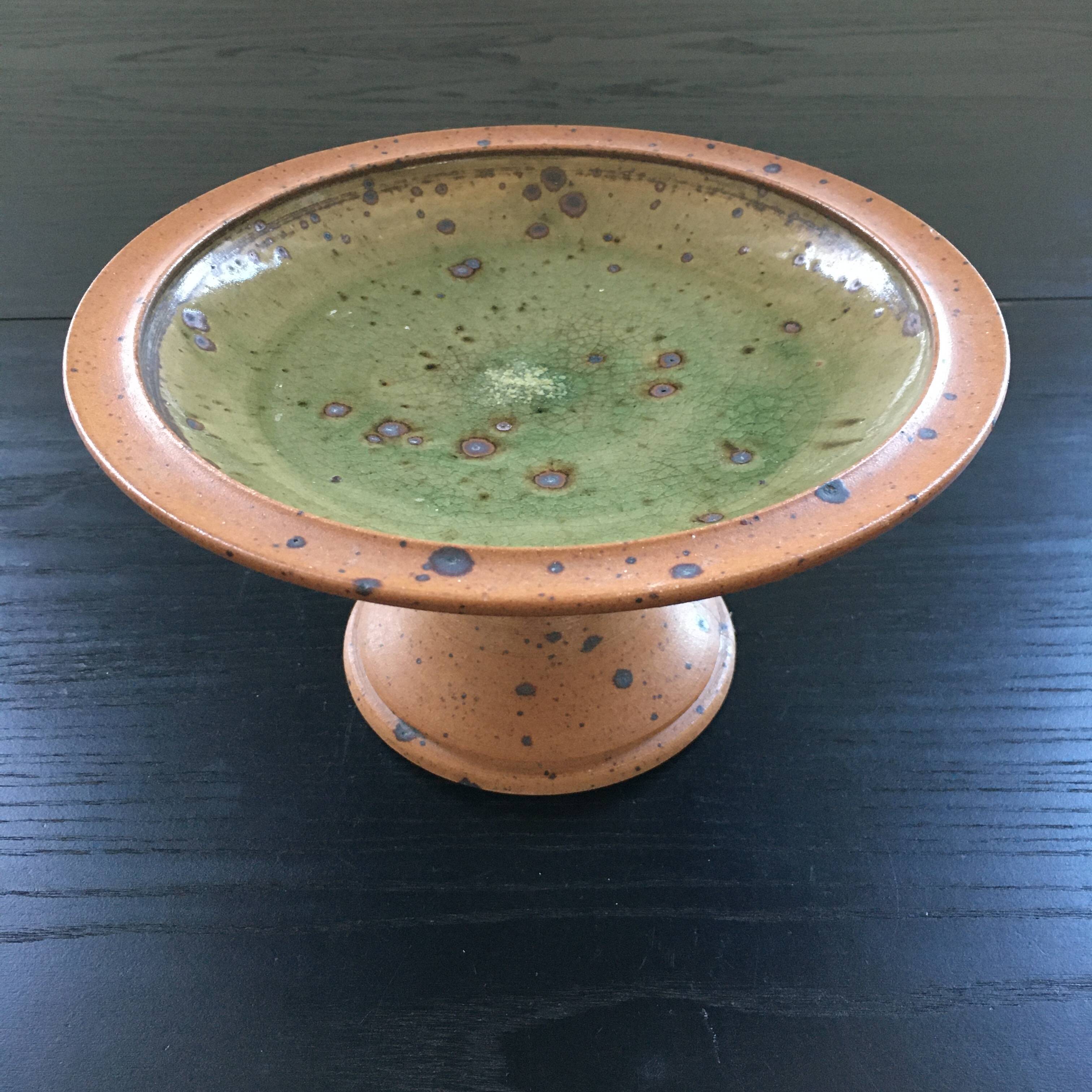 Stoneware footed bowl, Corsican crafts