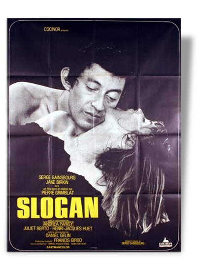 Original poster 1968. Slogan, Serge Gainbourg, Jane Birkin
