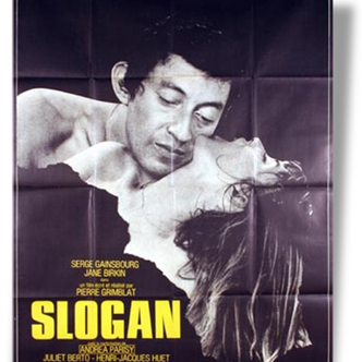 Original poster 1968. Slogan, Serge Gainbourg, Jane Birkin