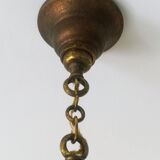 Brass chandelier and porcelain flowers