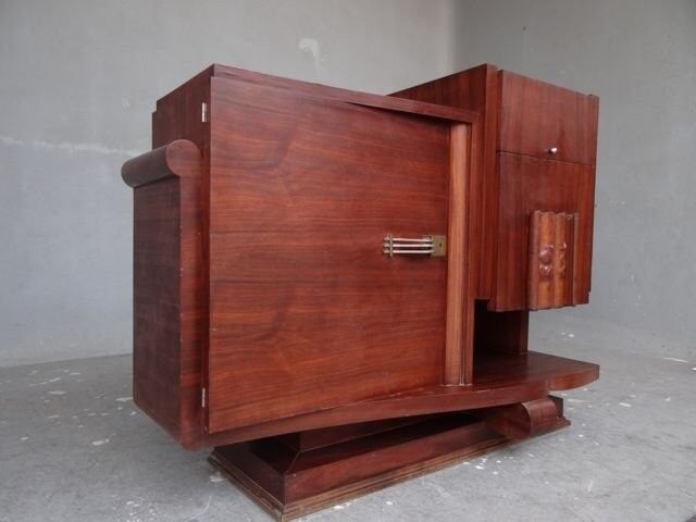 Bar service 1930 rosewood plate