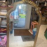 Imposing neo-classical style mirror, wood and stucco "Deknudt"
