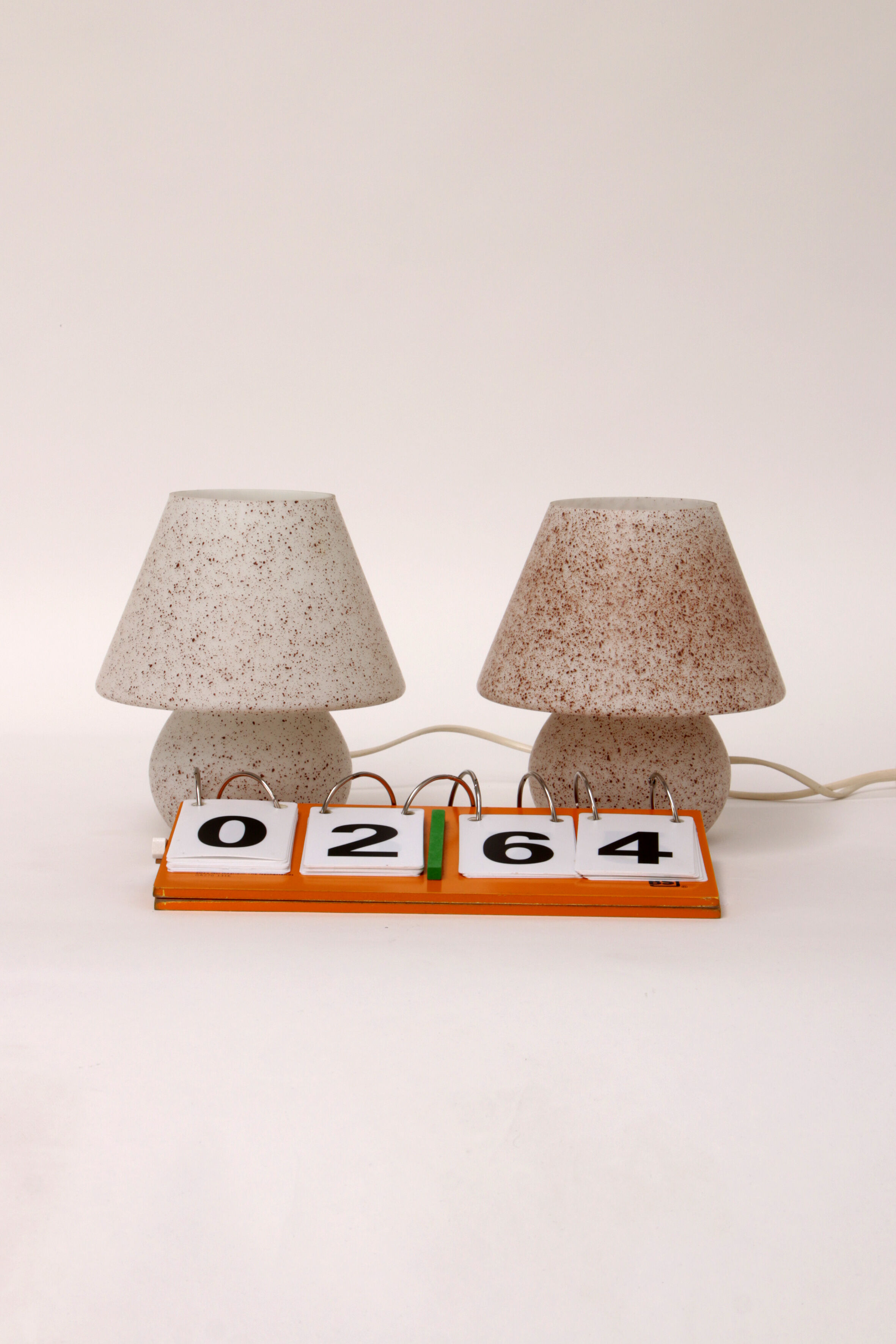 Vintage glass mushroom or champignon lamps 1960 germany.