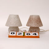 Vintage glass mushroom or champignon lamps 1960 germany.