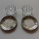 Crystal and silver-plated salt and pepper shakers