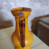 Mustard yellow amphora style decanter
