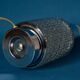 Vintage textured glass and chrome-plated steel lamp base - 1960