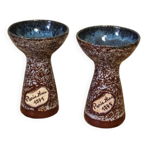 Paire de bougeoirs en - 1971