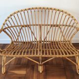 Rattan bench