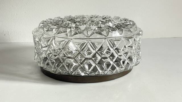 APPLIQUE Semi-Crystal Ceiling Light 1950s