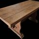 Monastery dining table, farmhouse, solid oak, antique vintage.