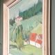 Huile sur bois post-impressionniste encadrée