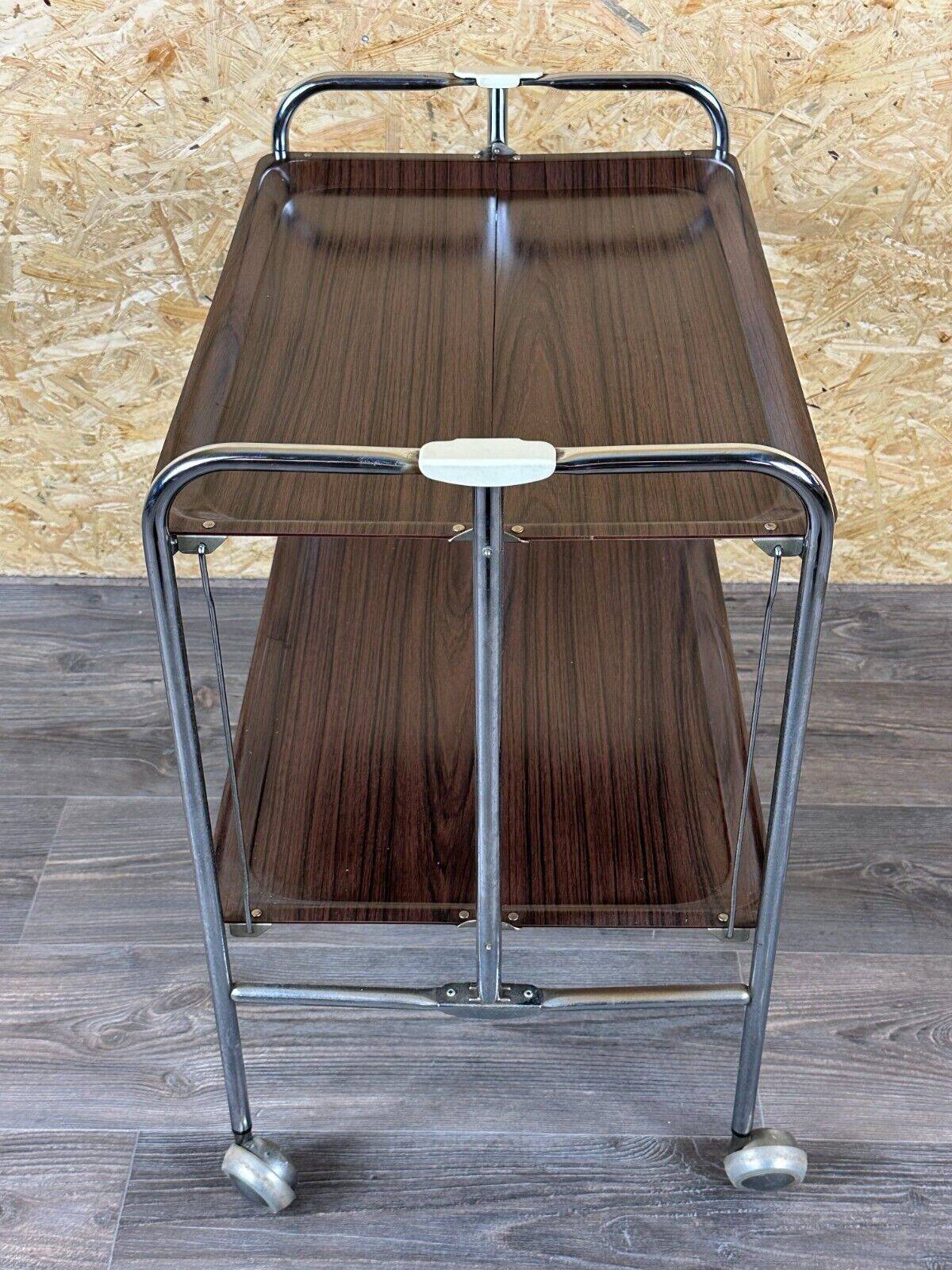 60s 70s serving trolley dinette side table space age brown design