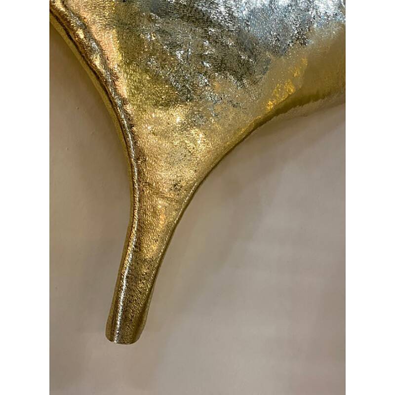 Set of 2 Contemporary Italian Brass Leaf Wall Sconce by Simoeng