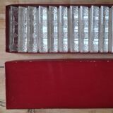 Set of 12 chiseled crystal knife holders