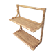 1960s rattan wall shelf
