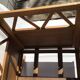 Child bed solid wood spindle feet 60's crosses