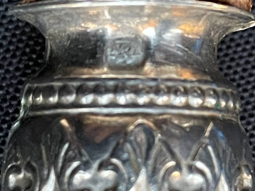 Fish serving cutlery – Silver Head of Minerva