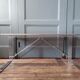 Glass and chrome coffee table 1970