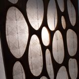 Wall light in cherry wood and rice paper, prod. Steelline 1980