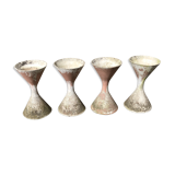 Set of 4 design planters Willy Guhl and Anton Bee