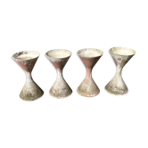 Set of 4 design planters Willy Guhl and Anton Bee