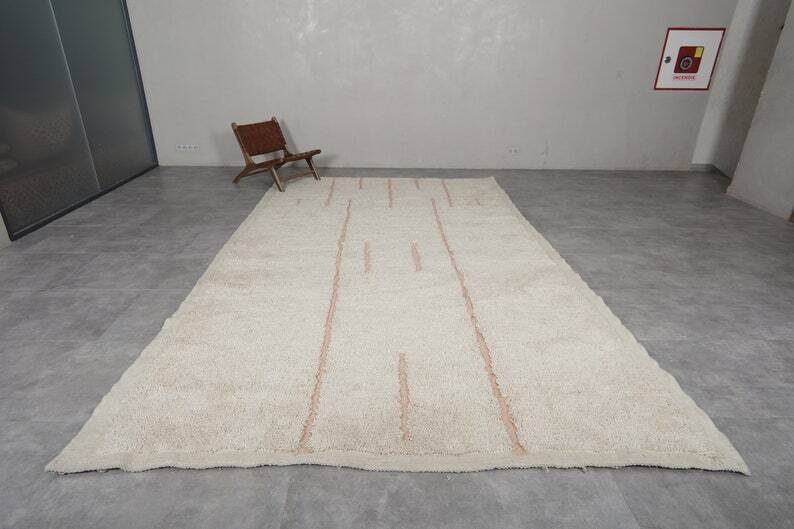 Moroccan ivory rug - Plain cream rug 150/250cm
