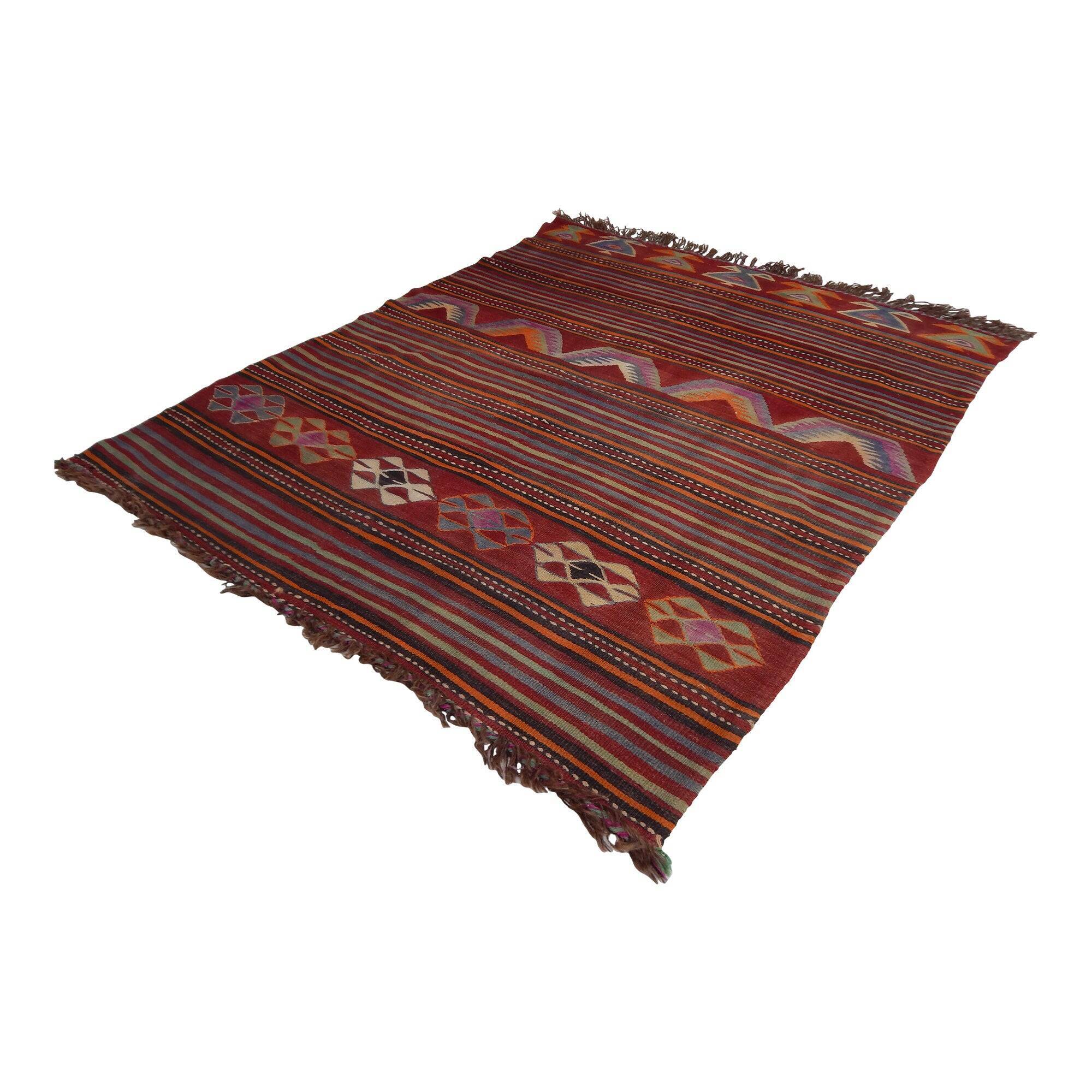 Vintage Turkish kilim, handwoven, 136x167 cm.