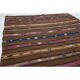 1970s Vintage Turkish Oushak Handmade Wool Cotton Brown Area Rug 167x229