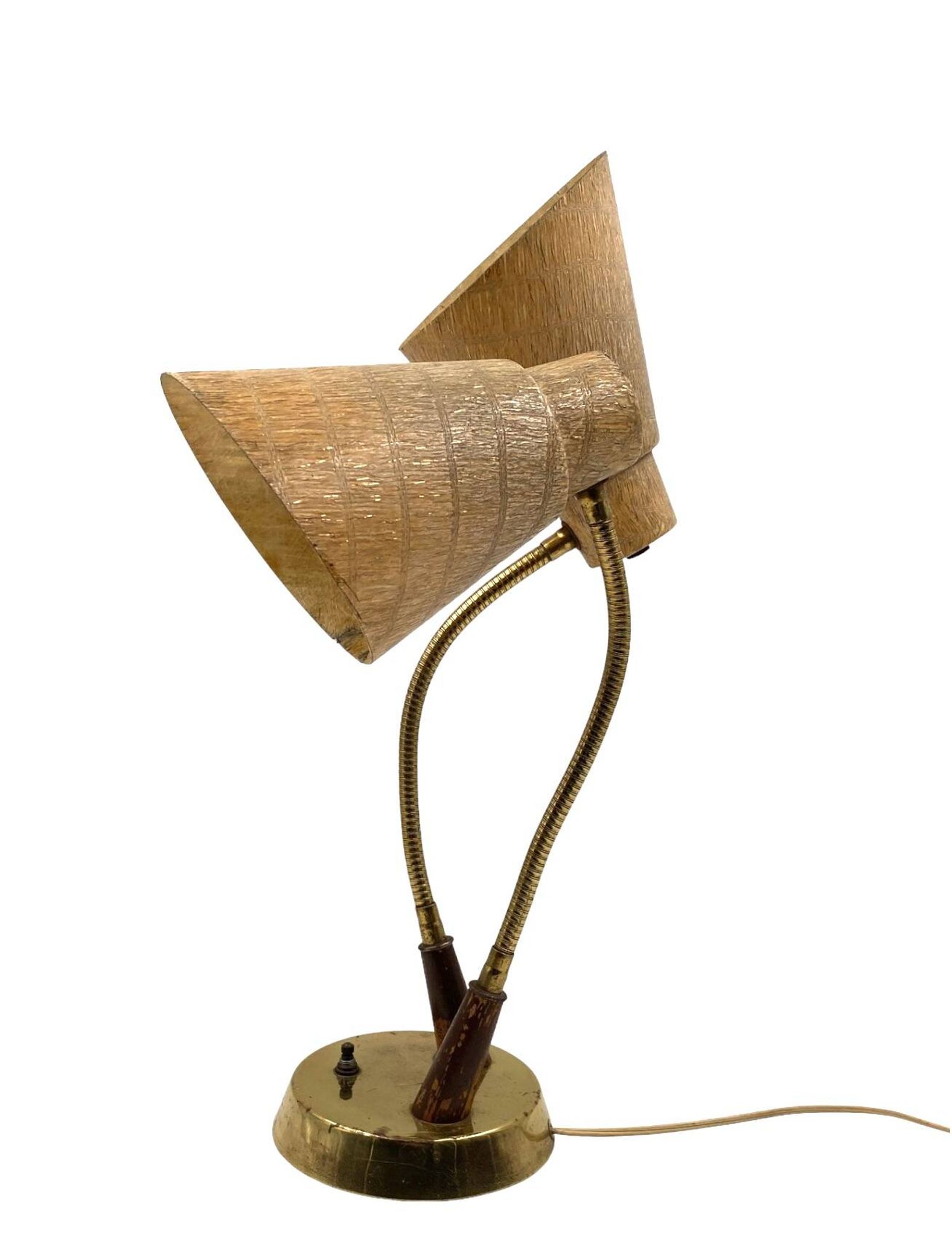 Mid-century modern two lights lamp, France circa 1960