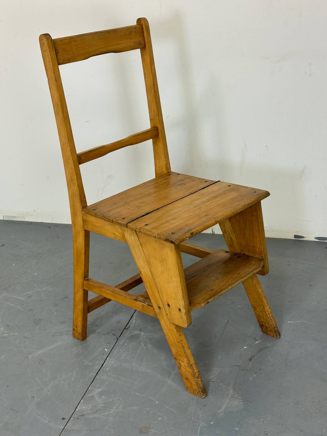 Vintage aesthetic Metamorphic library stairs chair, 1930s
