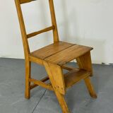 Chaise d'escalier de bibliothèque métamorphique esthétique vintage, années 1930