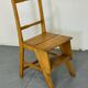 Vintage aesthetic Metamorphic library stairs chair, 1930s