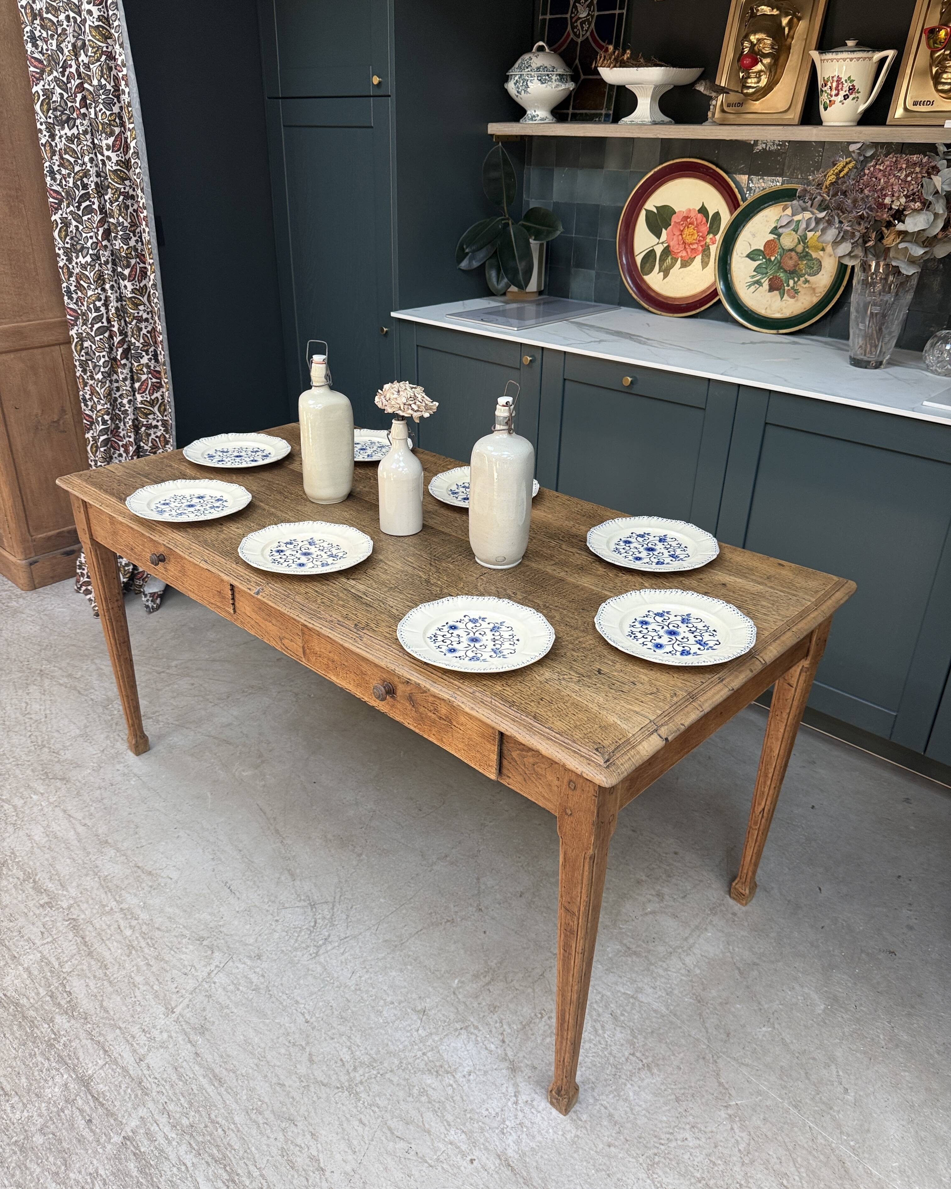 Oak farmhouse table
