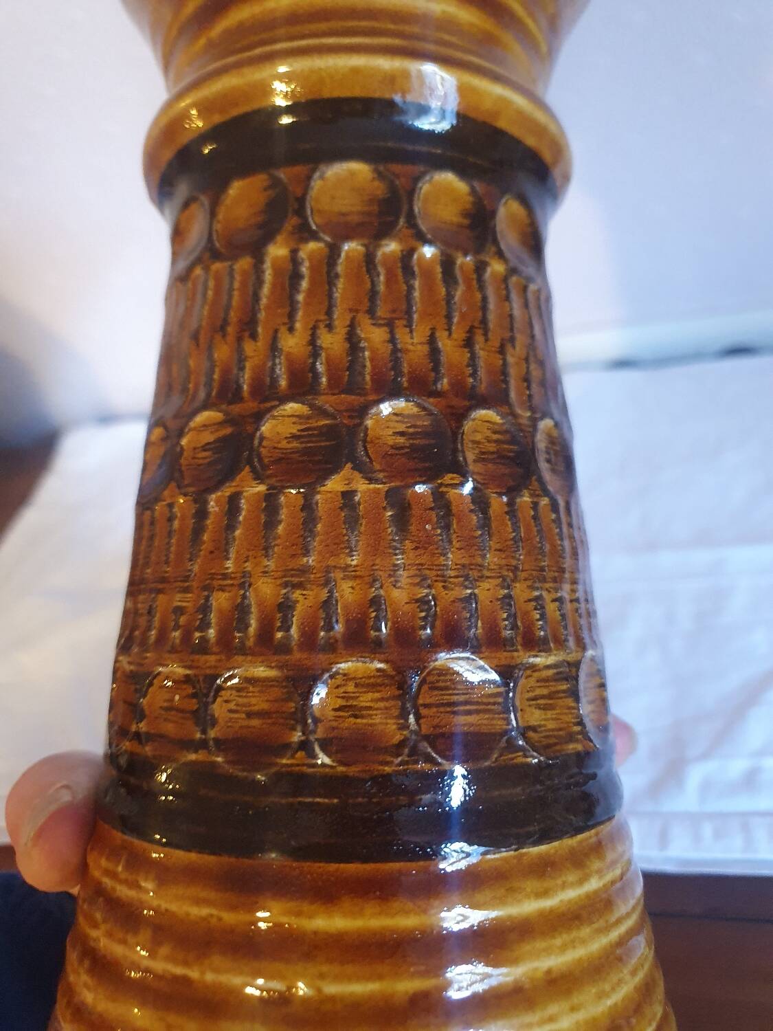 Vase w germany bay numbered 76 25 vintage 70's