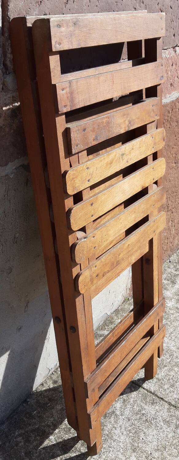 Chaises en bois pliables années 50