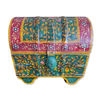 Indian wooden chest with wheels