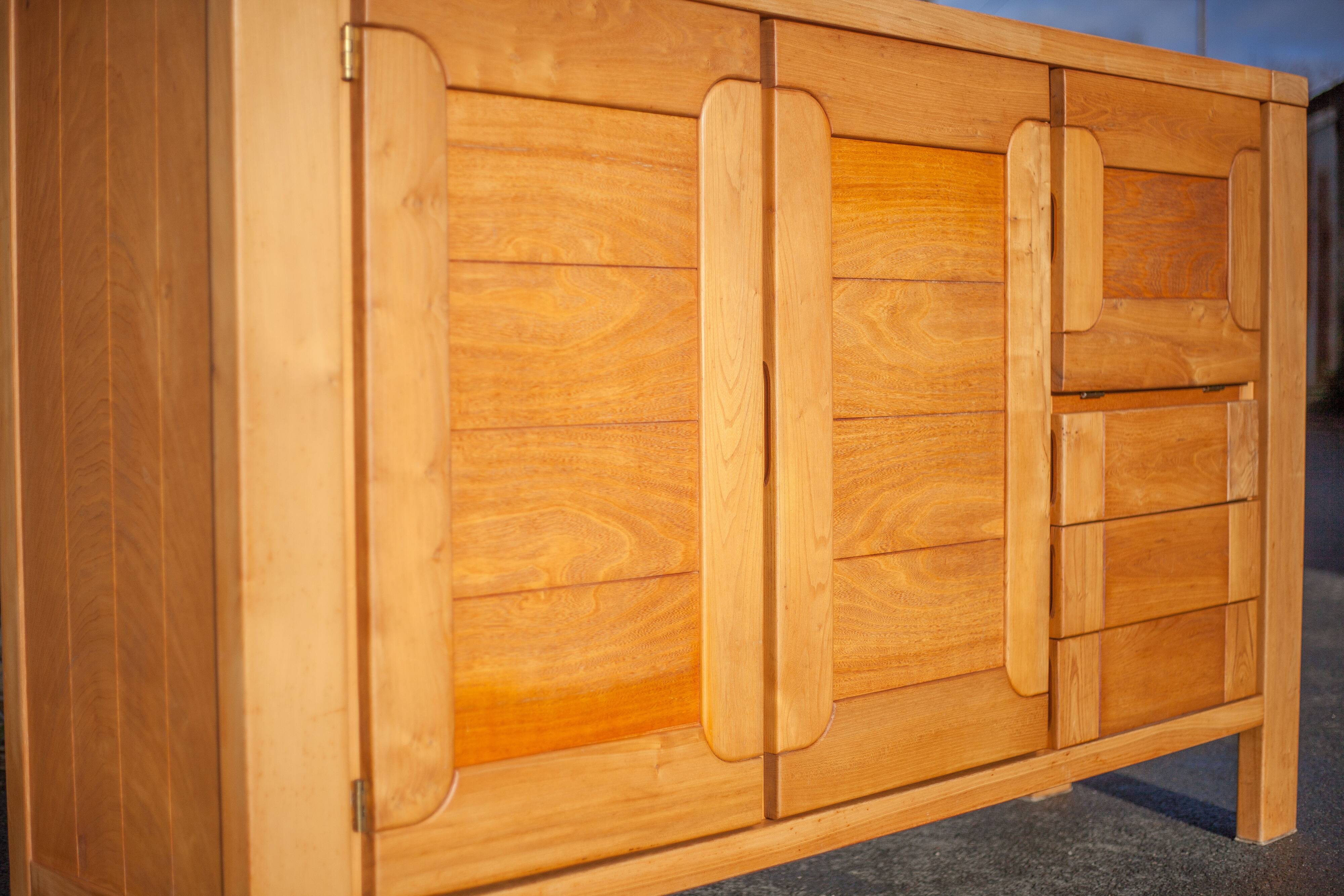 Solid wood sideboard from Regain, wooden storage unit, living room furniture, vintage furniture