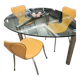 Extendable glass table for 6/8 people Policheto Hoccia