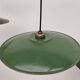 Enameled sheet metal pendant lights