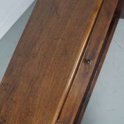 Antique rustic farmhouse fruitwood side table, France, 19th century