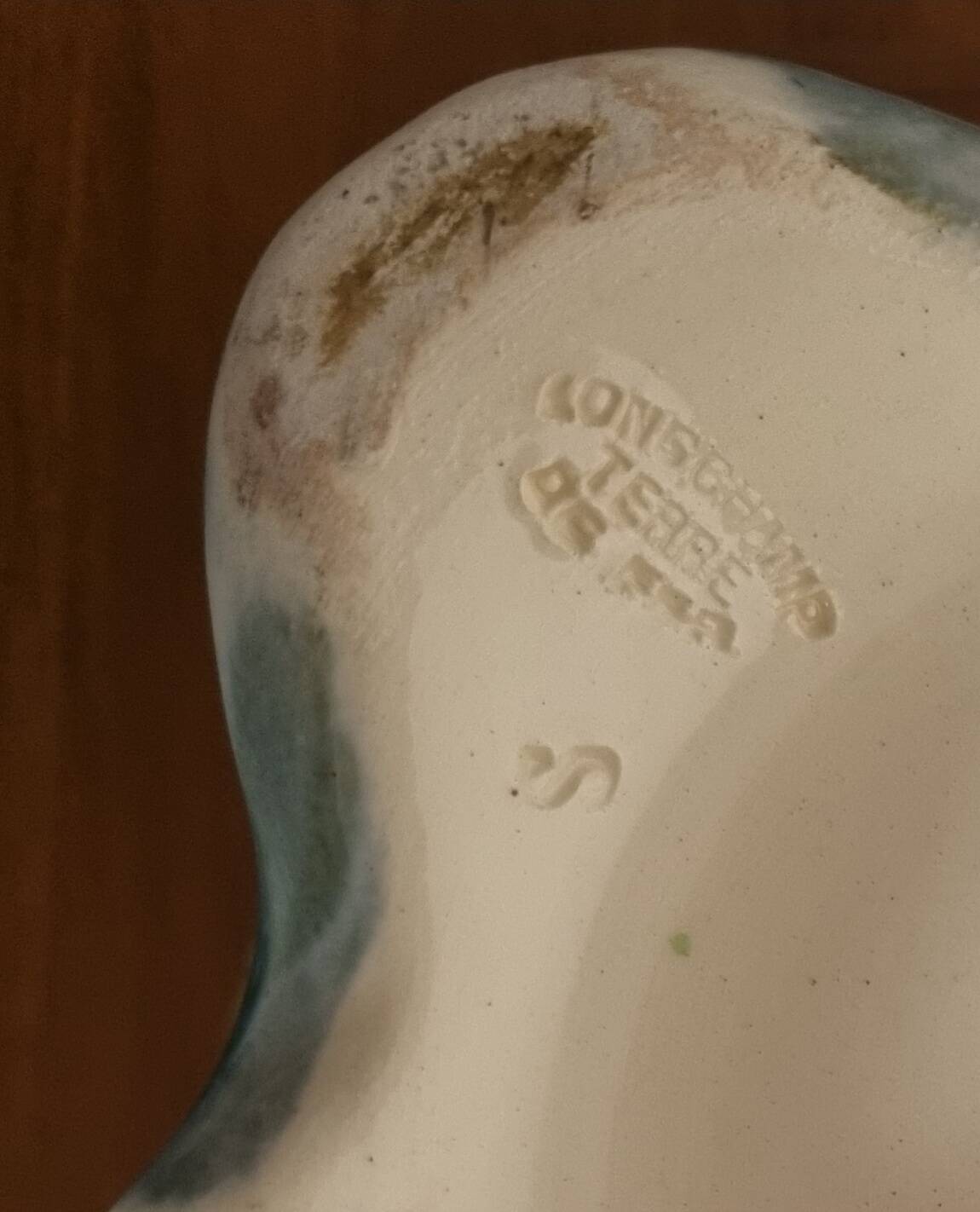 Antique planter Barbotine Longchamp Terre de Fer