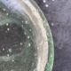 Olive or pickle jar in Biot bubble glass, hand-blown